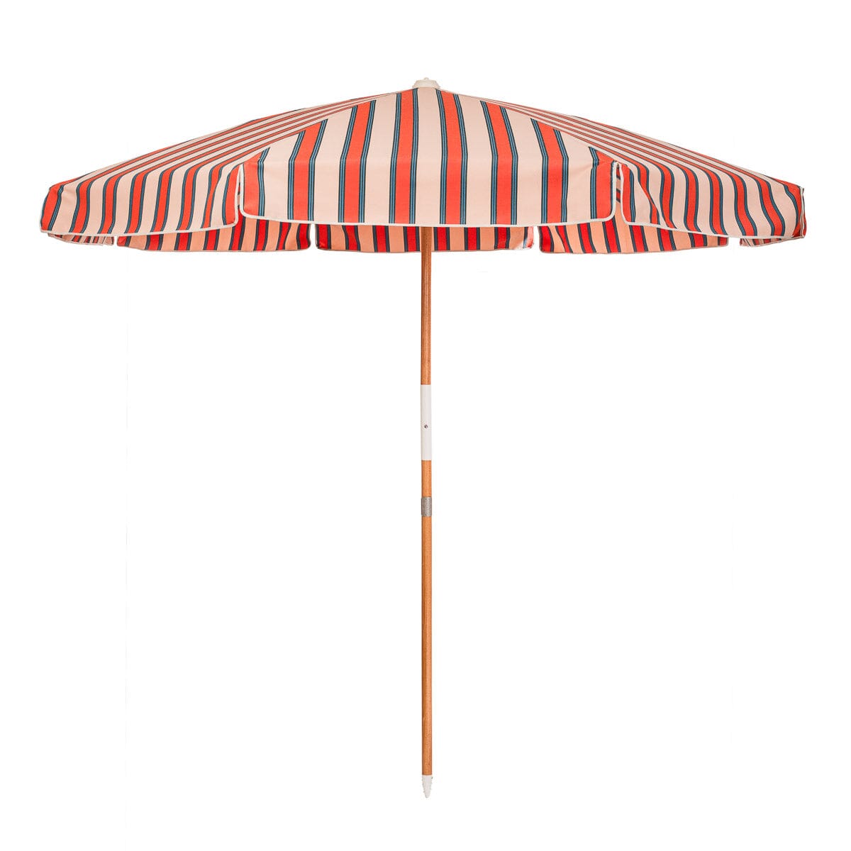 The Amalfi Umbrella - Bistro Dusty Pink Stripe Amalfi Umbrella Business & Pleasure Co Aus