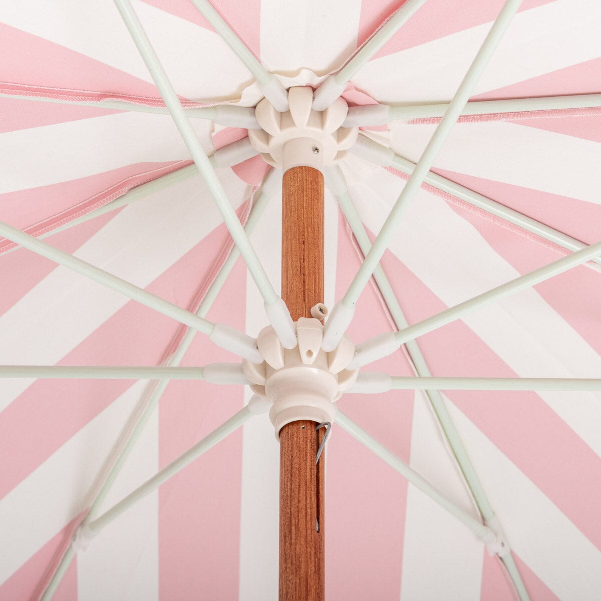 The Amalfi Umbrella in Crew Pink Stripe Amalfi Umbrella Business & Pleasure Co Aus
