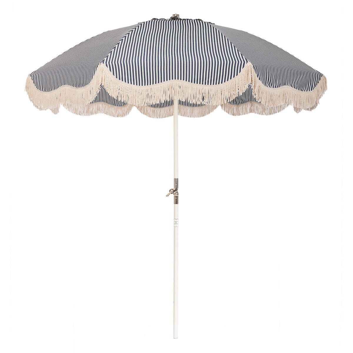 The Club Umbrella - Lauren's Navy Stripe Beach Club Umbrella Business & Pleasure Co Aus