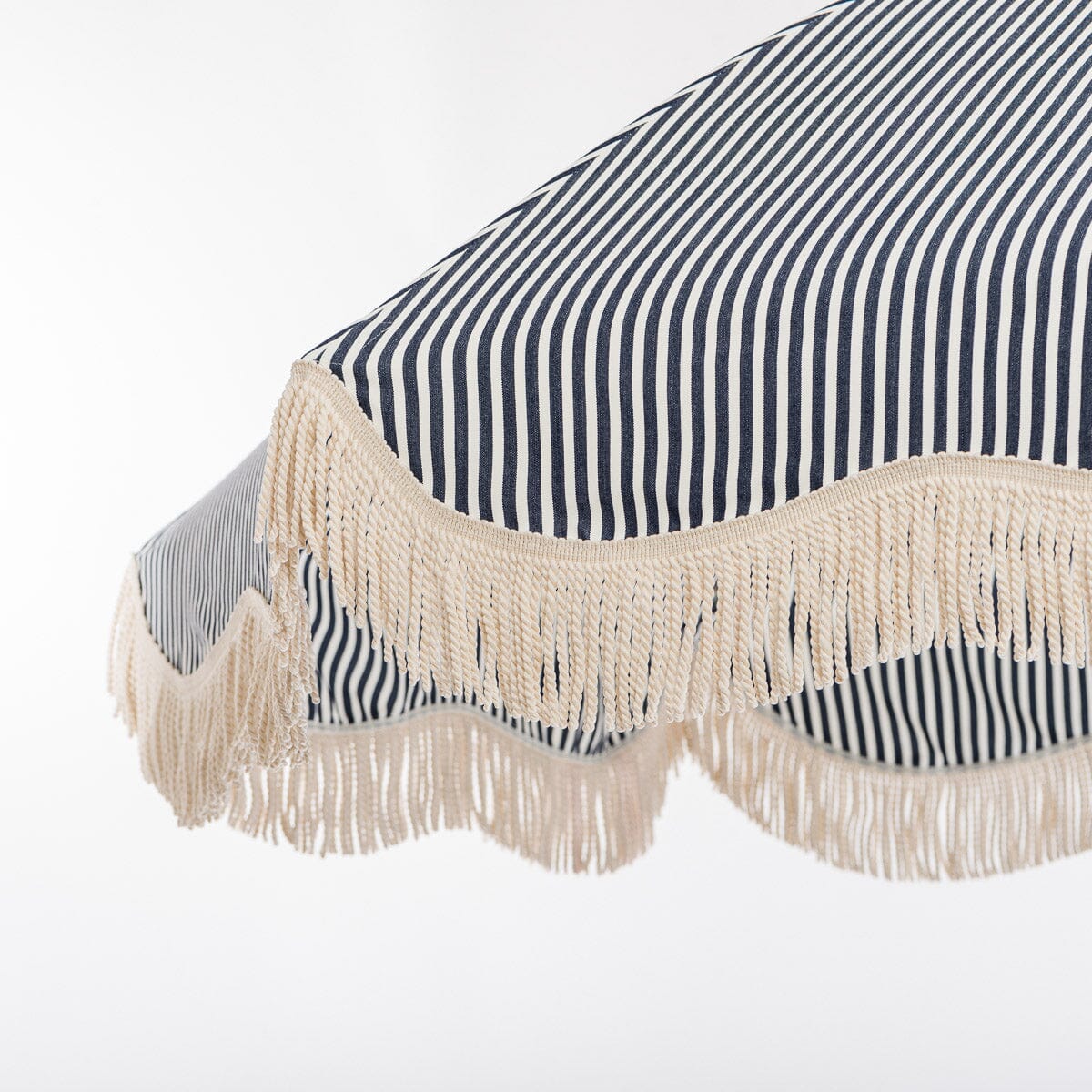 The Club Umbrella - Lauren's Navy Stripe Beach Club Umbrella Business & Pleasure Co Aus
