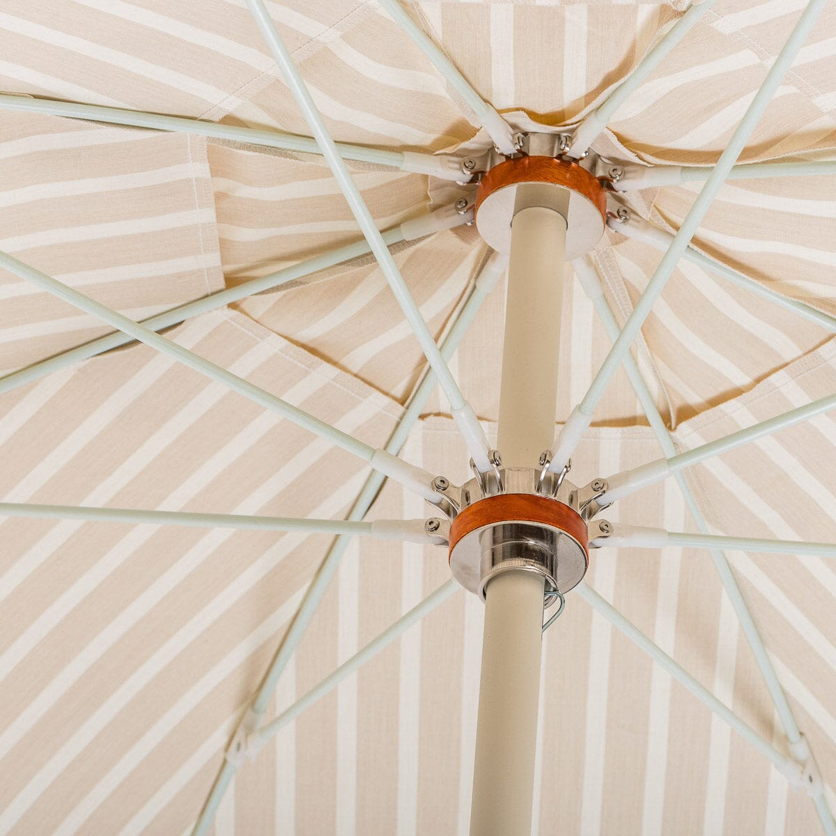 The Club Umbrella - Monaco Natural Stripe Club Umbrella Business & Pleasure Co Aus