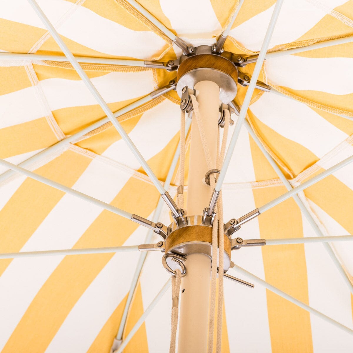 The Patio Umbrella - Crew Mimosa Yellow Stripe Patio Umbrella Business & Pleasure Co.