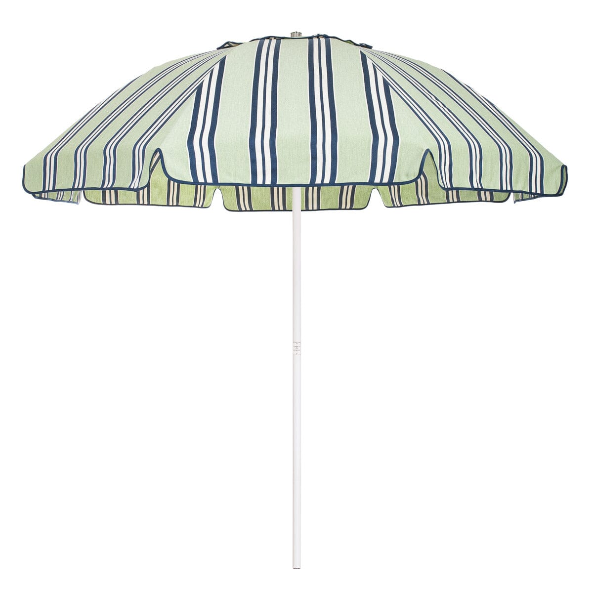 The Patio Umbrella x Julia Berolzheimer in Green Stripes Patio Umbrella B&P Co. x Julia Berolzheimer