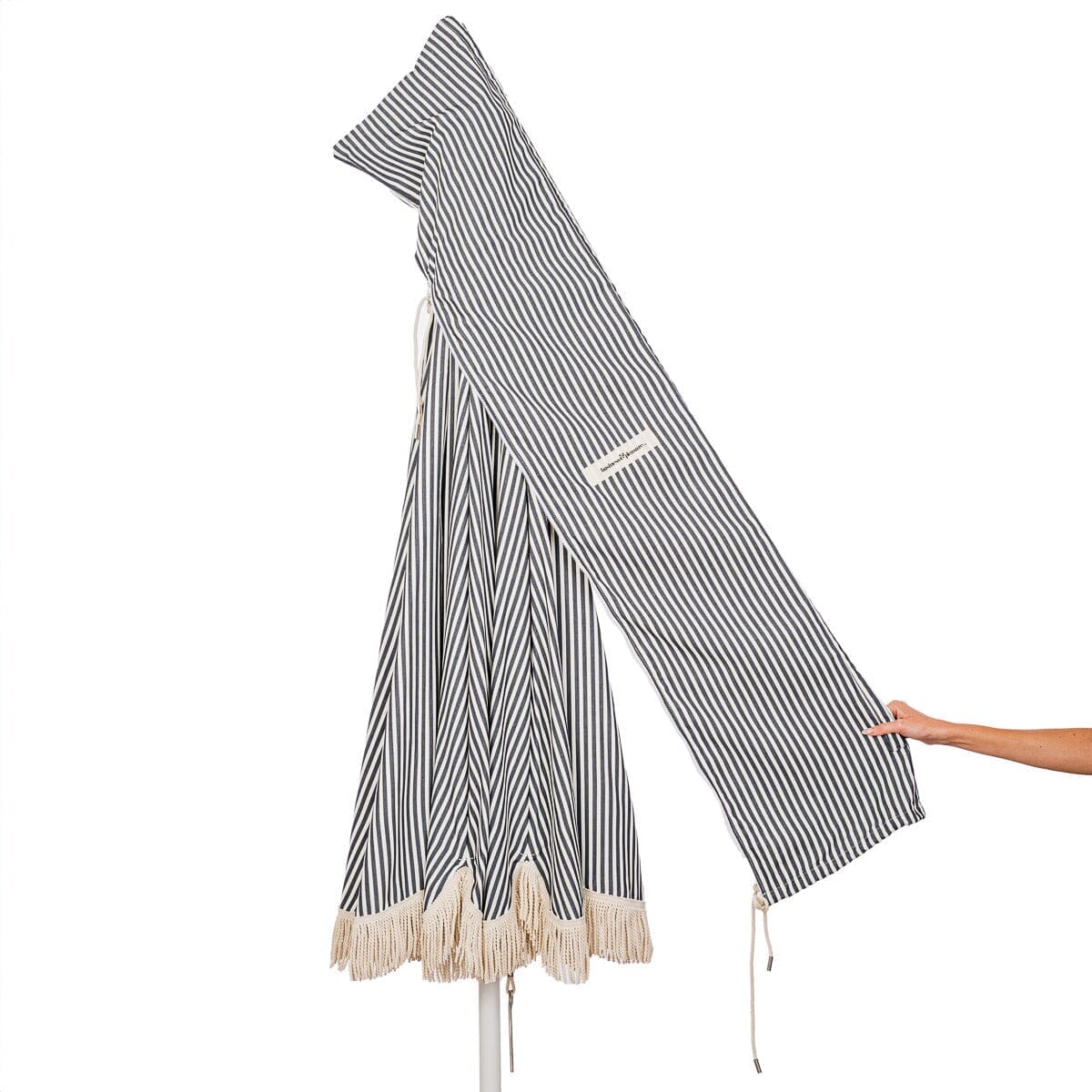 The Patio Umbrella - Lauren's Navy Stripe Patio Umbrella Business & Pleasure Co Aus