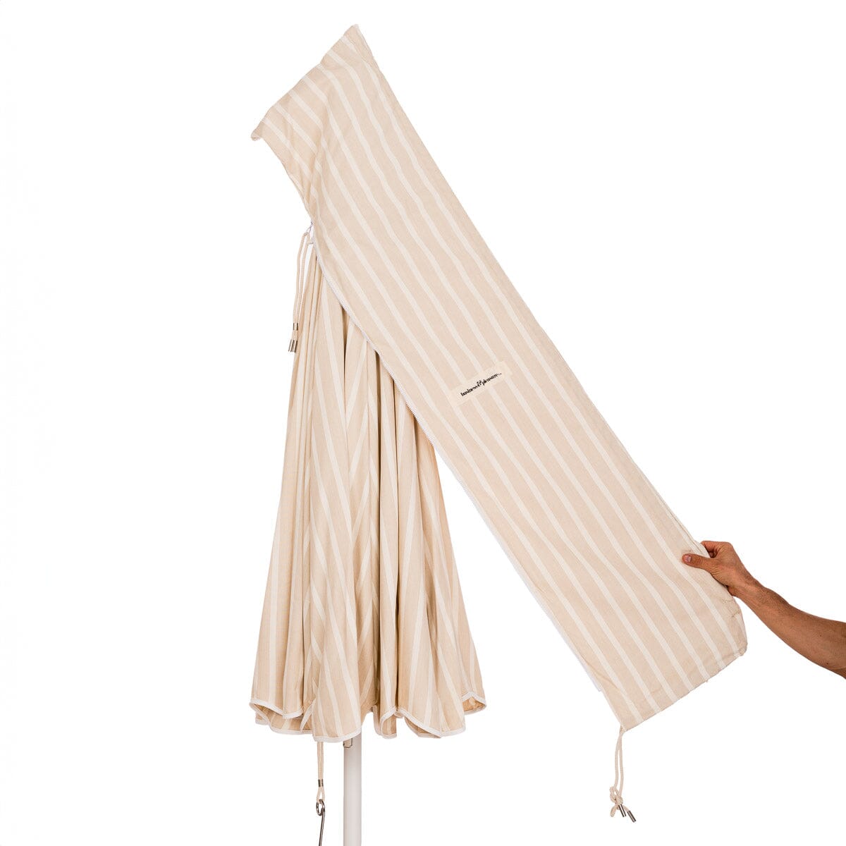 The Patio Umbrella - Monaco Natural Stripe Patio Umbrella Business & Pleasure Co Aus