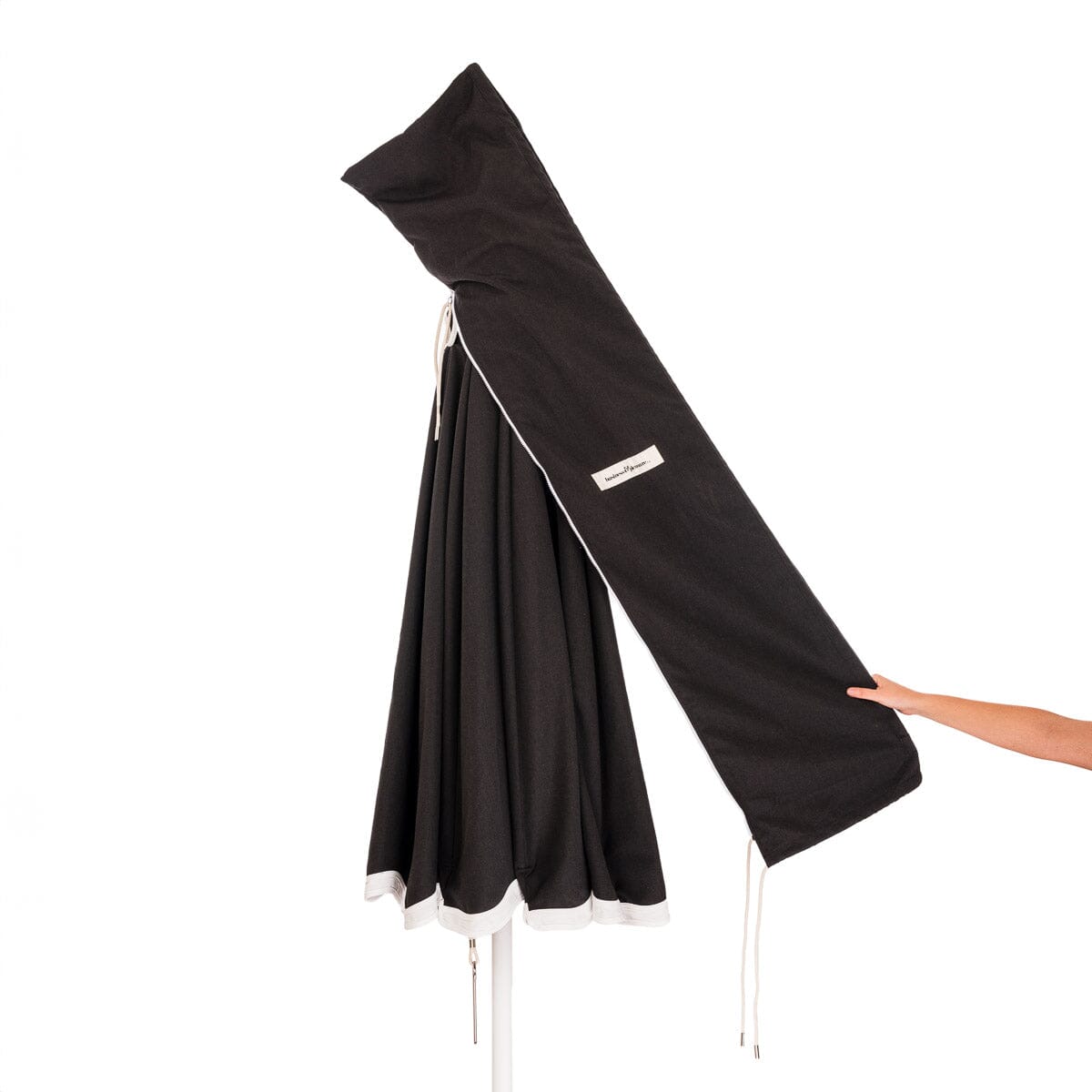 The Patio Umbrella - Rivie Black Patio Umbrella Business & Pleasure Co Aus