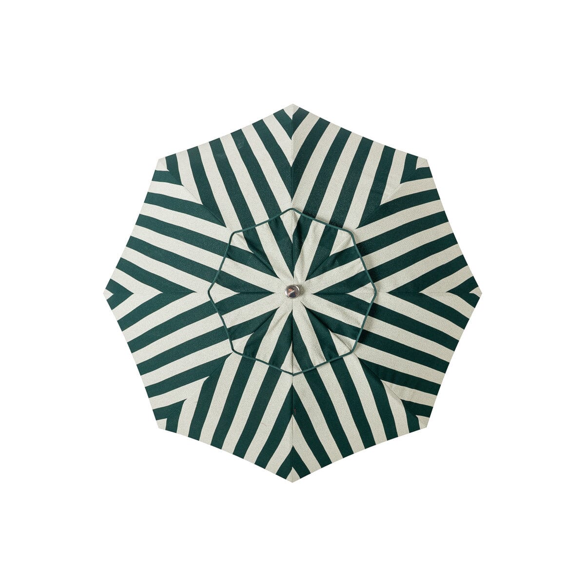 The Patio Umbrella - Terry Green Stripe Patio Umbrella Business & Pleasure Co Aus