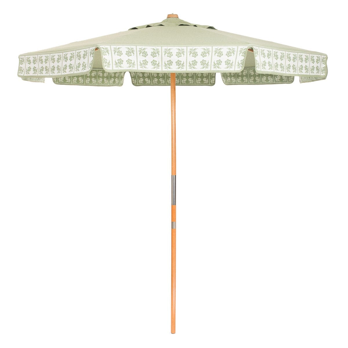 The Market Umbrella x Julia Berolzheimer in Jacquard Green Market Umbrella B&P Co. x Julia Berolzheimer