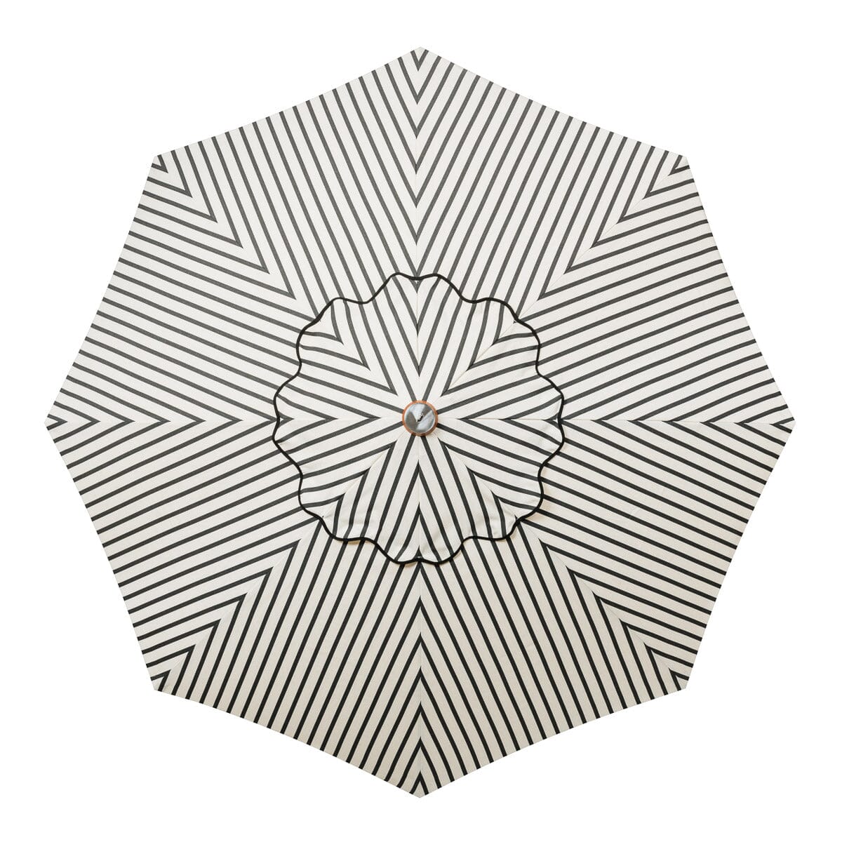 The Market Umbrella - Monaco Black Stripe Market Umbrella Business & Pleasure Co Aus