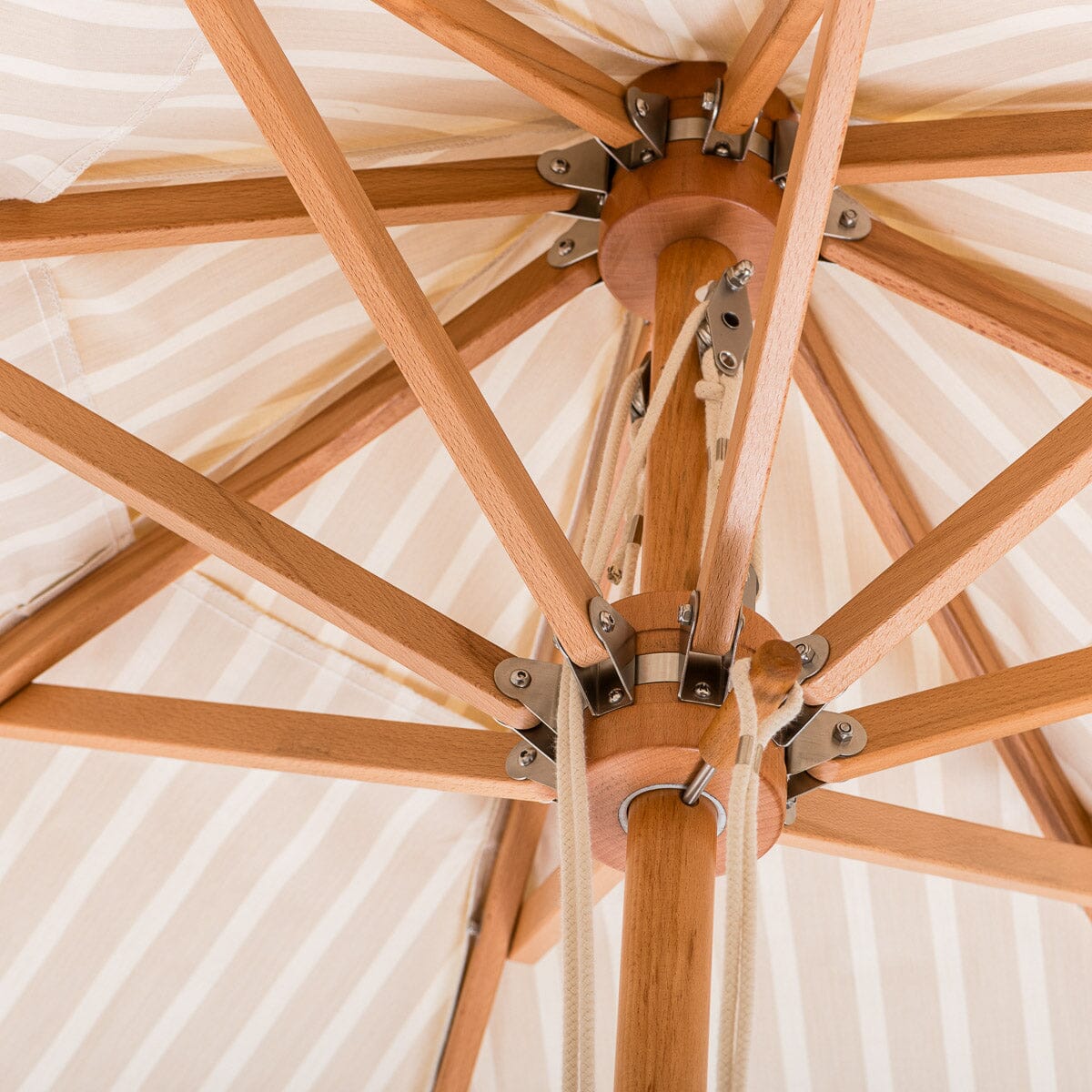 The Market Umbrella - Monaco Natural Stripe Market Umbrella Business & Pleasure Co Aus