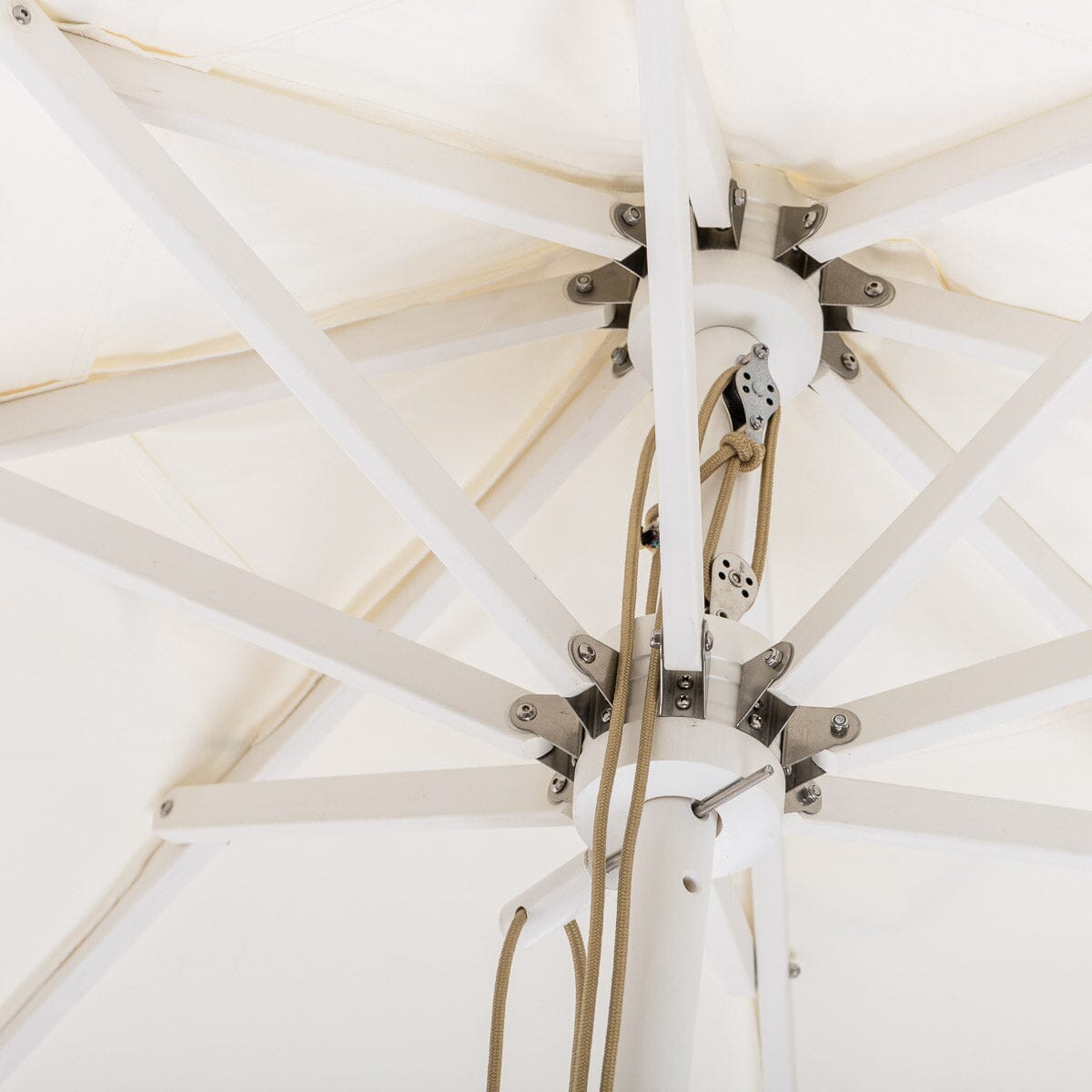 The Market Umbrella - Rivie White Market Umbrella Business & Pleasure Co Aus
