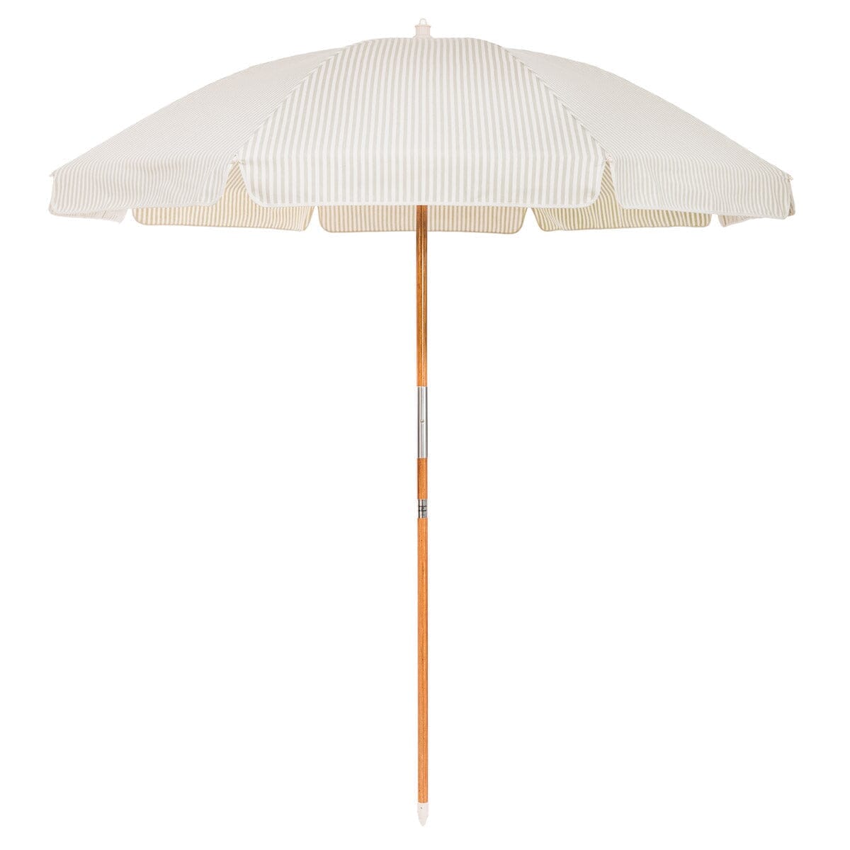 Product image of The Rio Fringed Umbrella - Lauren's Sage Stripe Rio Umbrella Business & Pleasure Co Aus