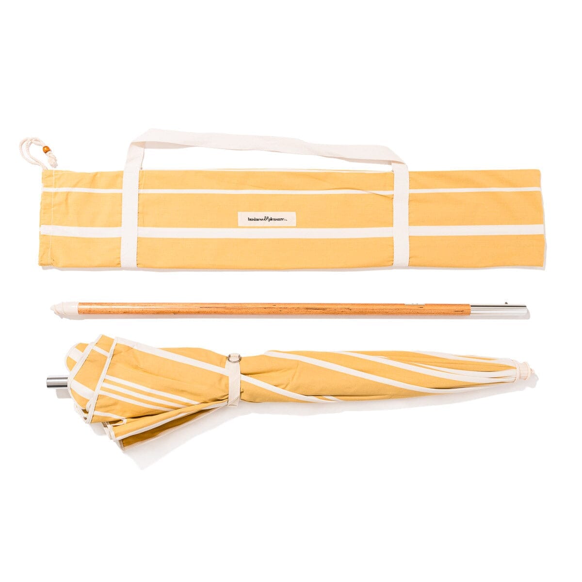 The Rio Umbrella - Vintage Yellow Stripe Rio Umbrella Business & Pleasure Co Aus