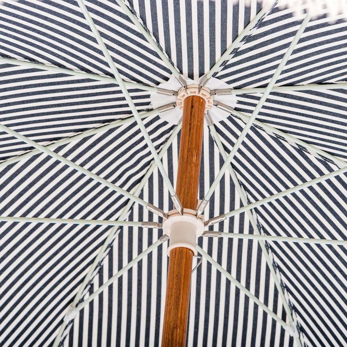 The Rio Fringed Umbrella - Lauren's Navy Stripe Rio Umbrella Business & Pleasure Co Aus