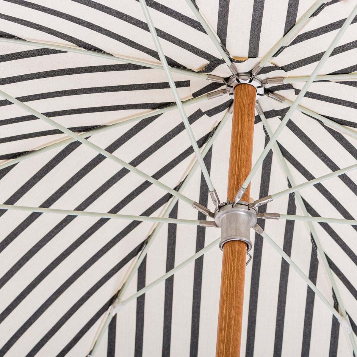 The Premium Beach Umbrella - Monaco Black Stripe Premium Beach Umbrella Business & Pleasure Co Aus
