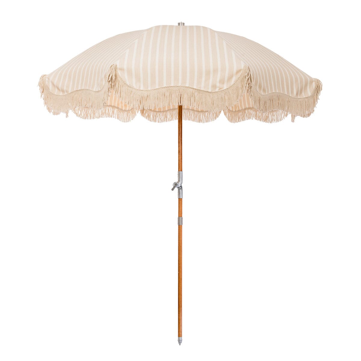The Premium Beach Umbrella - Monaco Natural Stripe Premium Beach Umbrella Business & Pleasure Co Aus