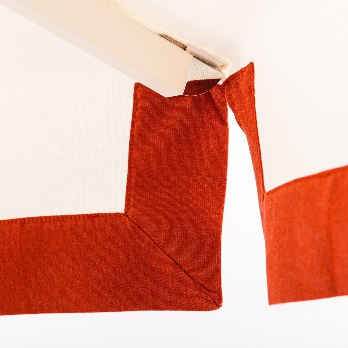 The Resort Market Umbrella in Border Valance Le Sirenuse | 8' Antique White Frame Resort Market Umbrella Kit Business & Pleasure Co.