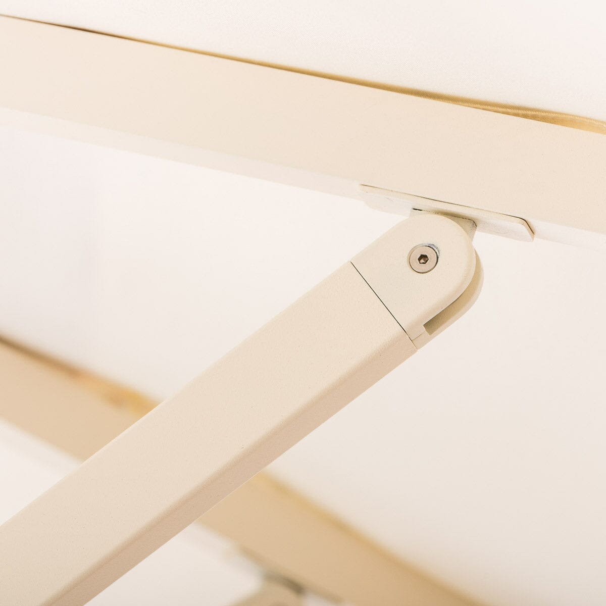 The Resort Market Umbrella in Border Valance Le Sirenuse | 8' Antique White Frame Resort Market Umbrella Kit Business & Pleasure Co.