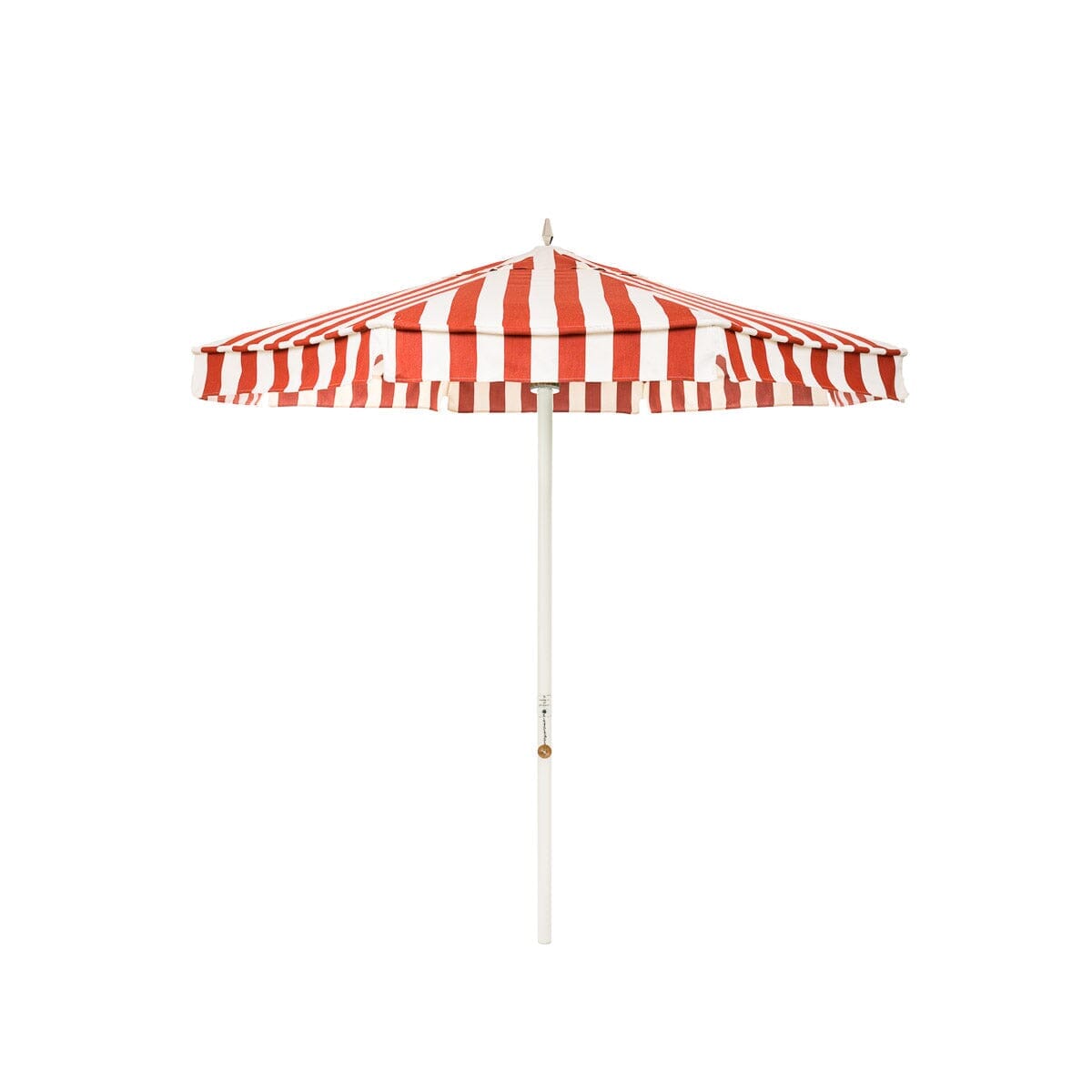 The Resort Market Umbrella in Crew Le Sirenuse Stripe | 8' Antique White Frame Resort Market Umbrella Kit Business & Pleasure Co.