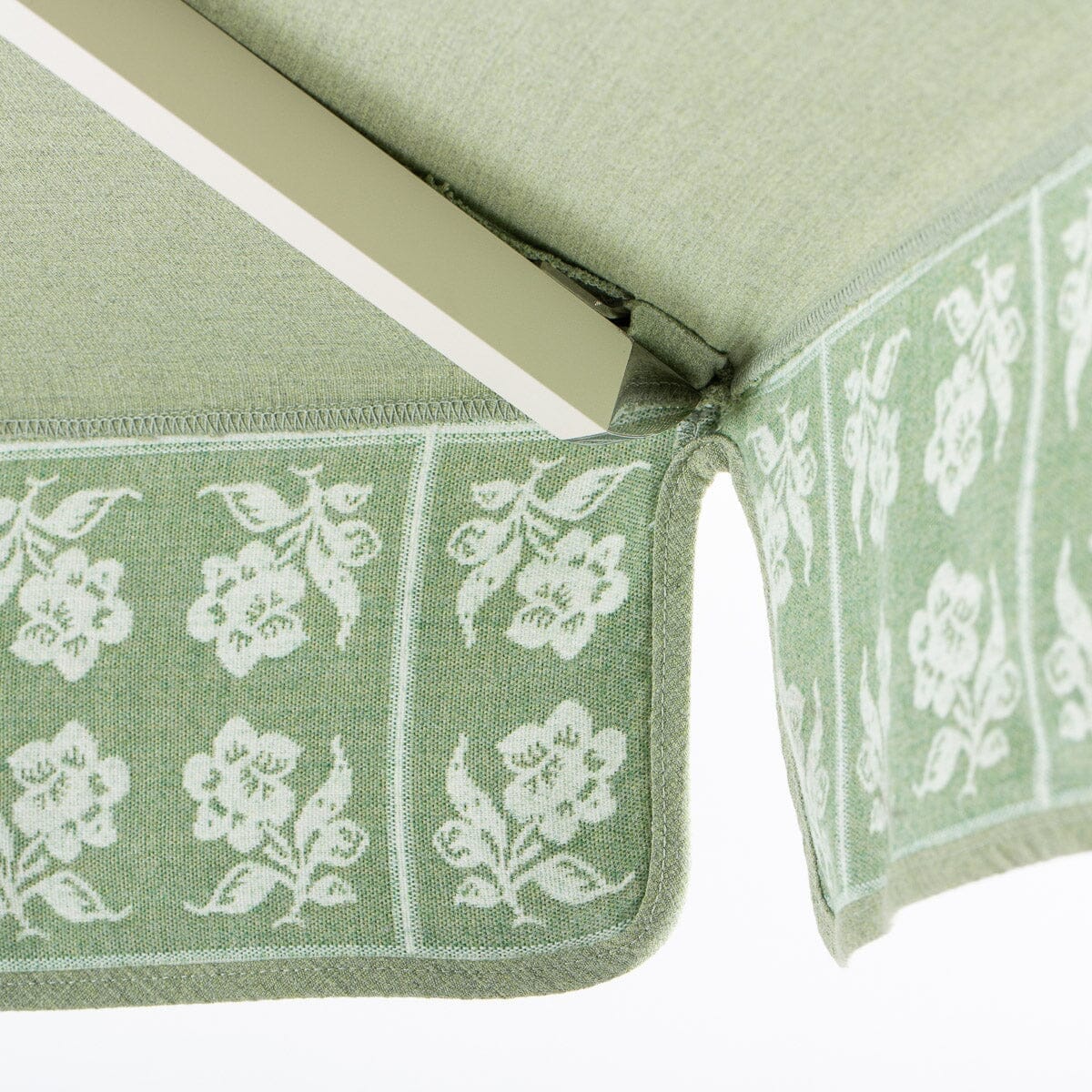 The Resort Market Umbrella x Julia Berolzheimer in Jacquard Green | 10' Antique White Frame Resort Market Umbrella Kit Business & Pleasure Co Aus