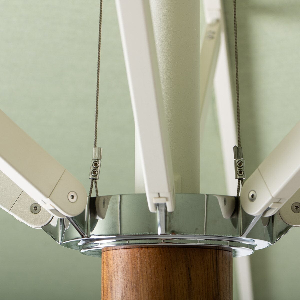 The Resort Market Umbrella x Julia Berolzheimer in Jacquard Green | 10' Antique White Frame Resort Market Umbrella Kit Business & Pleasure Co Aus