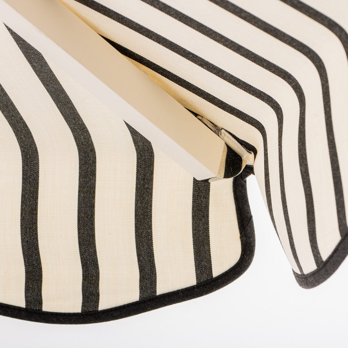 The Resort Market Umbrella in Monaco Black Stripe | 8' Antique White Frame Resort Market Umbrella Kit Business & Pleasure Co.
