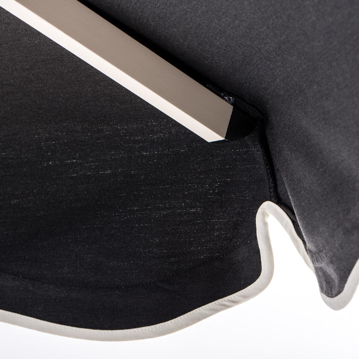 The Resort Market Umbrella in Rivie Black | 10' Antique White Frame Resort Market Umbrella Kit Business & Pleasure Co.