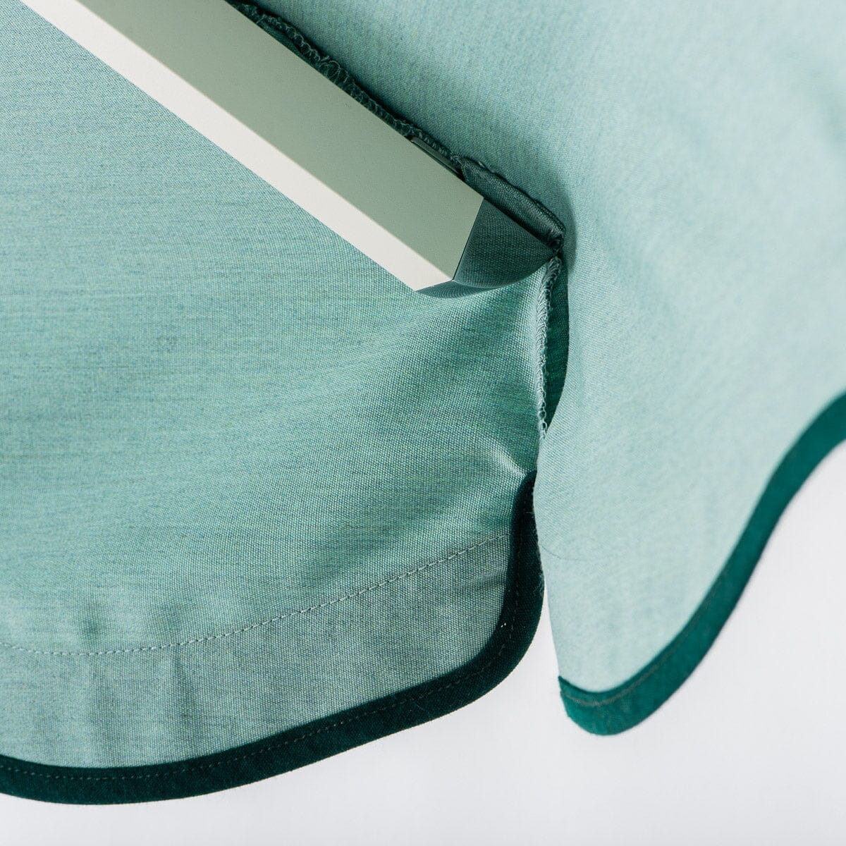 The Resort Market Umbrella in Rivie Green | 10' Antique White Frame Resort Market Umbrella Kit Business & Pleasure Co.