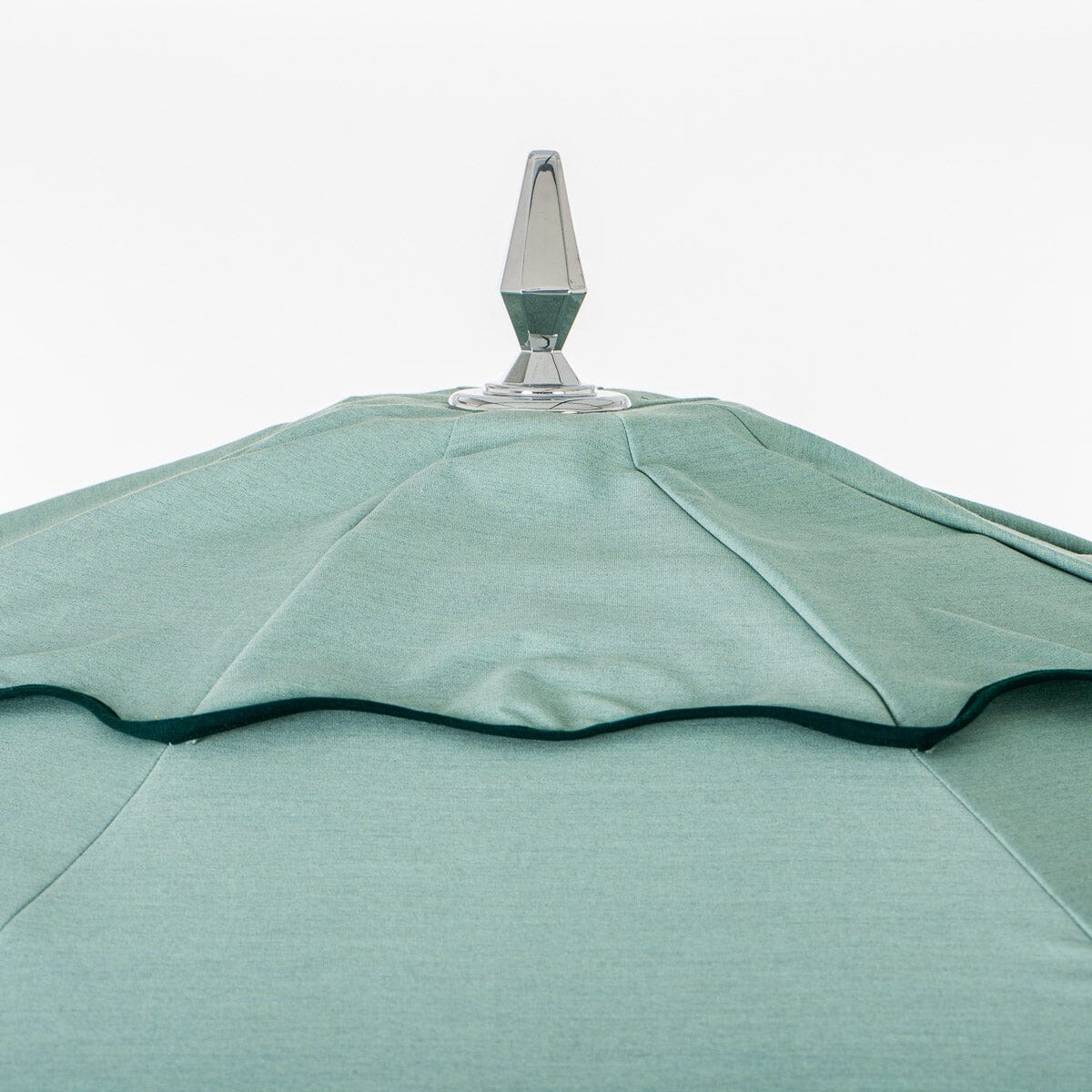 The Resort Market Umbrella in Rivie Green | 10' Antique White Frame Resort Market Umbrella Kit Business & Pleasure Co.