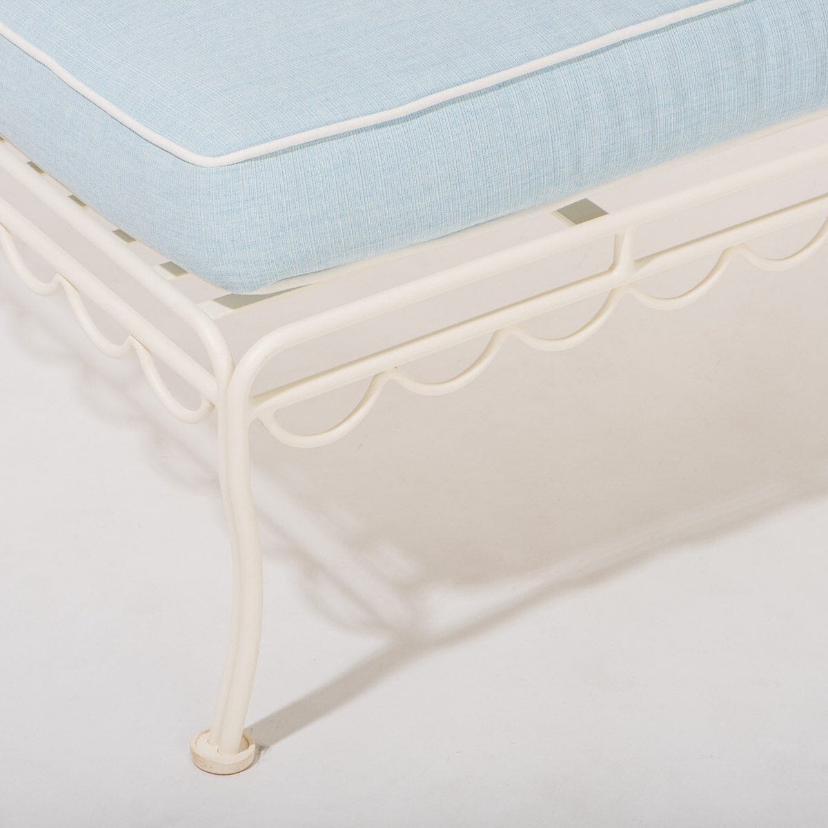 The Al Fresco Sun Lounger in Powder Blue | Antique White Frame Al Fresco Sun Lounger Kit Business & Pleasure Co.
