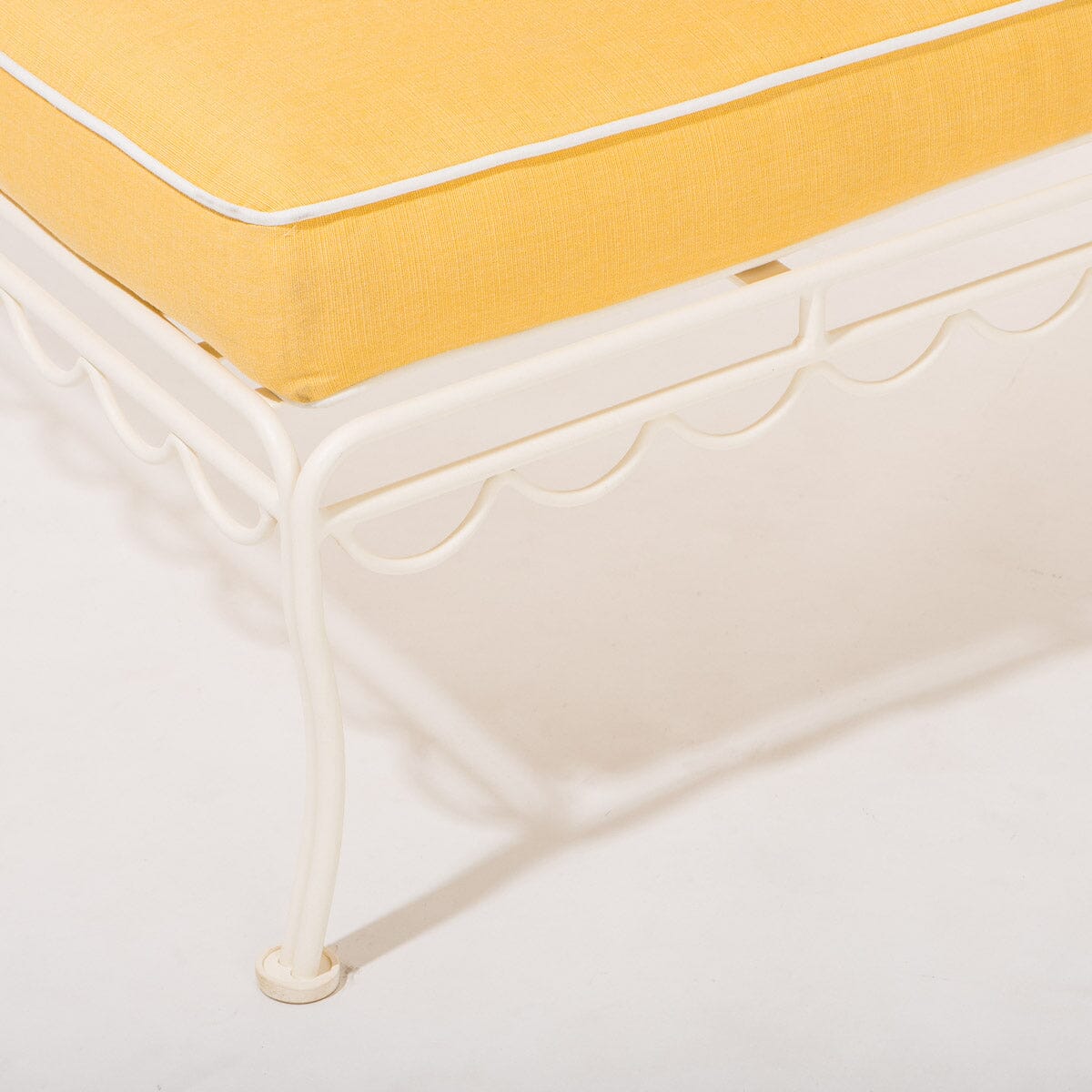 The Al Fresco Sun Lounger in Sunbleached Yellow | Antique White Frame Al Fresco Sun Lounger Kit Business & Pleasure Co.