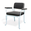 Swatch for The Waterhouse Dining Chair in Rivie Black | Powder Blue Frame