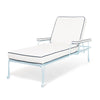 Swatch for The Waterhouse Sun Lounger in Rivie White | Powder Blue Frame