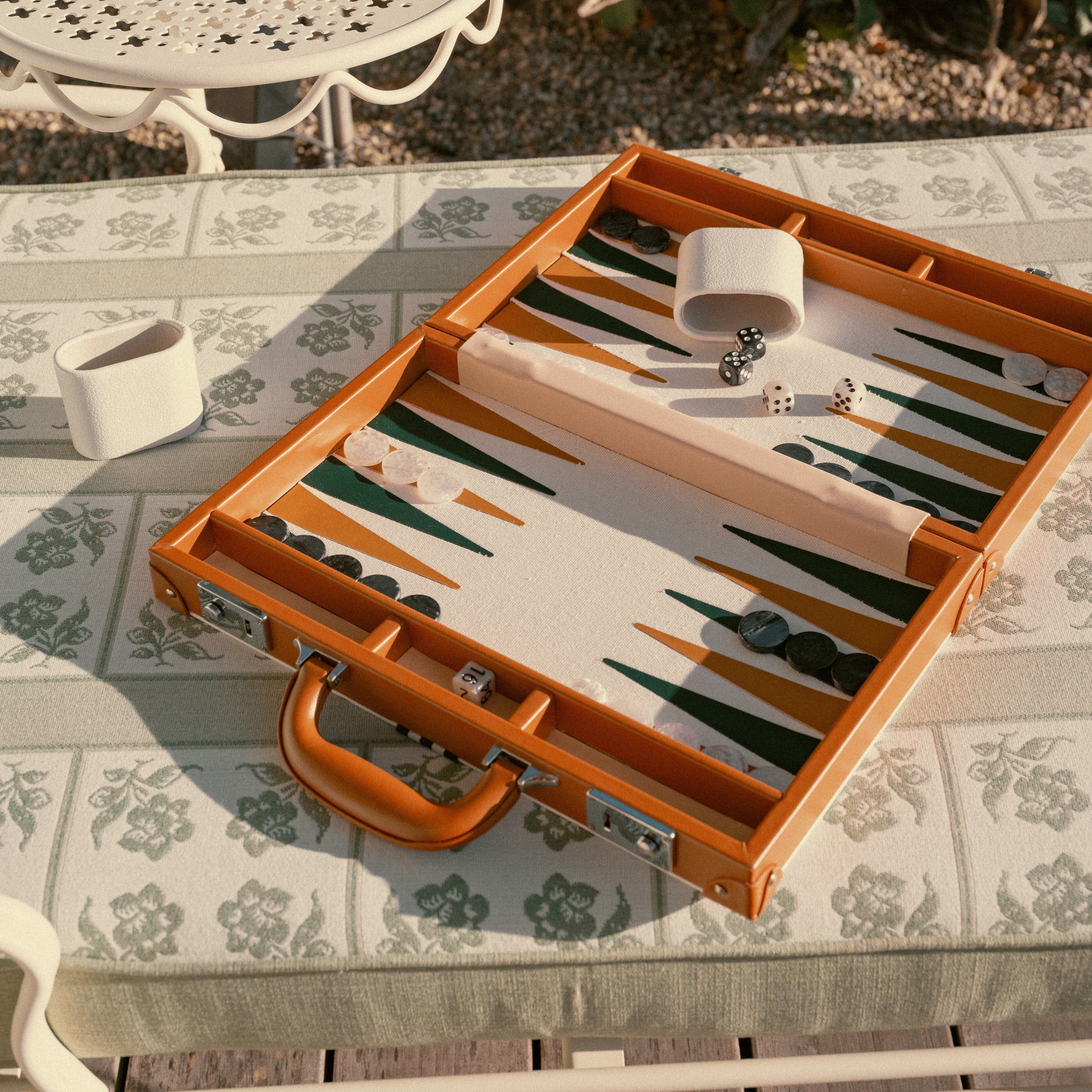 The Backgammon Set - Antique White Backgammon Set Business & Pleasure Co.