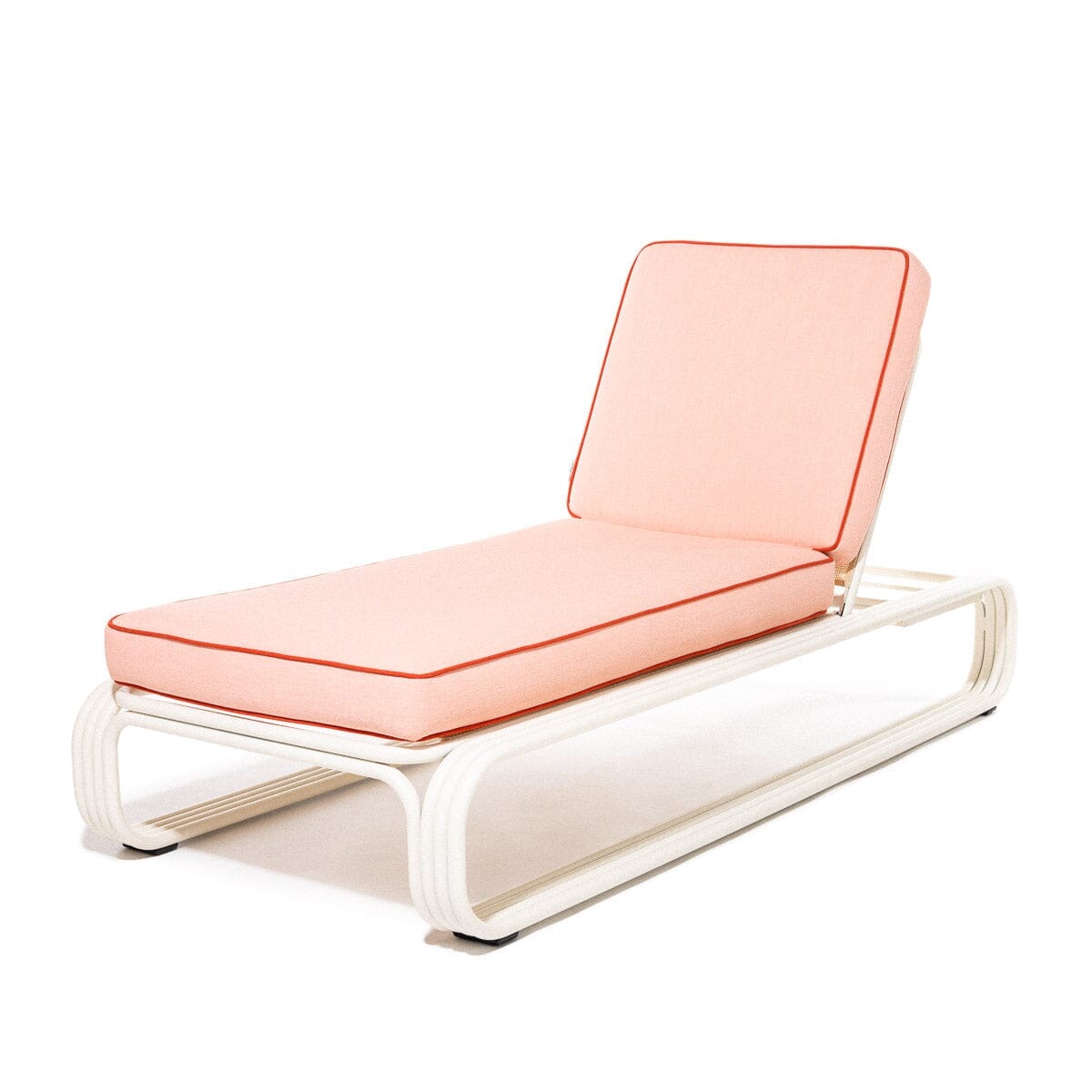 The Contini Sun Lounger in Rivie Pink | Antique White Frame Contini Sun Lounger Kit Business & Pleasure Co Aus