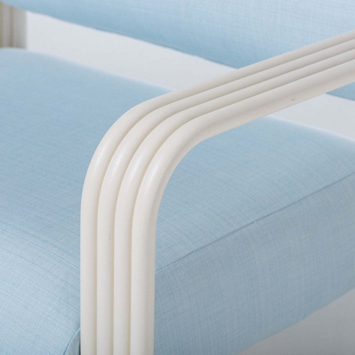 Contini Accent Chair in Sky Blue | Antique White Frame Contini Accent Chair Kit Business & Pleasure Co Aus