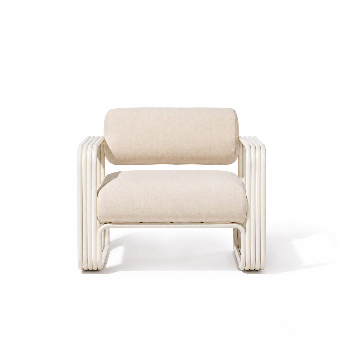Contini Accent Chair in Tiki Natural | Antique White Frame Contini Accent Chair Kit Business & Pleasure Co Aus