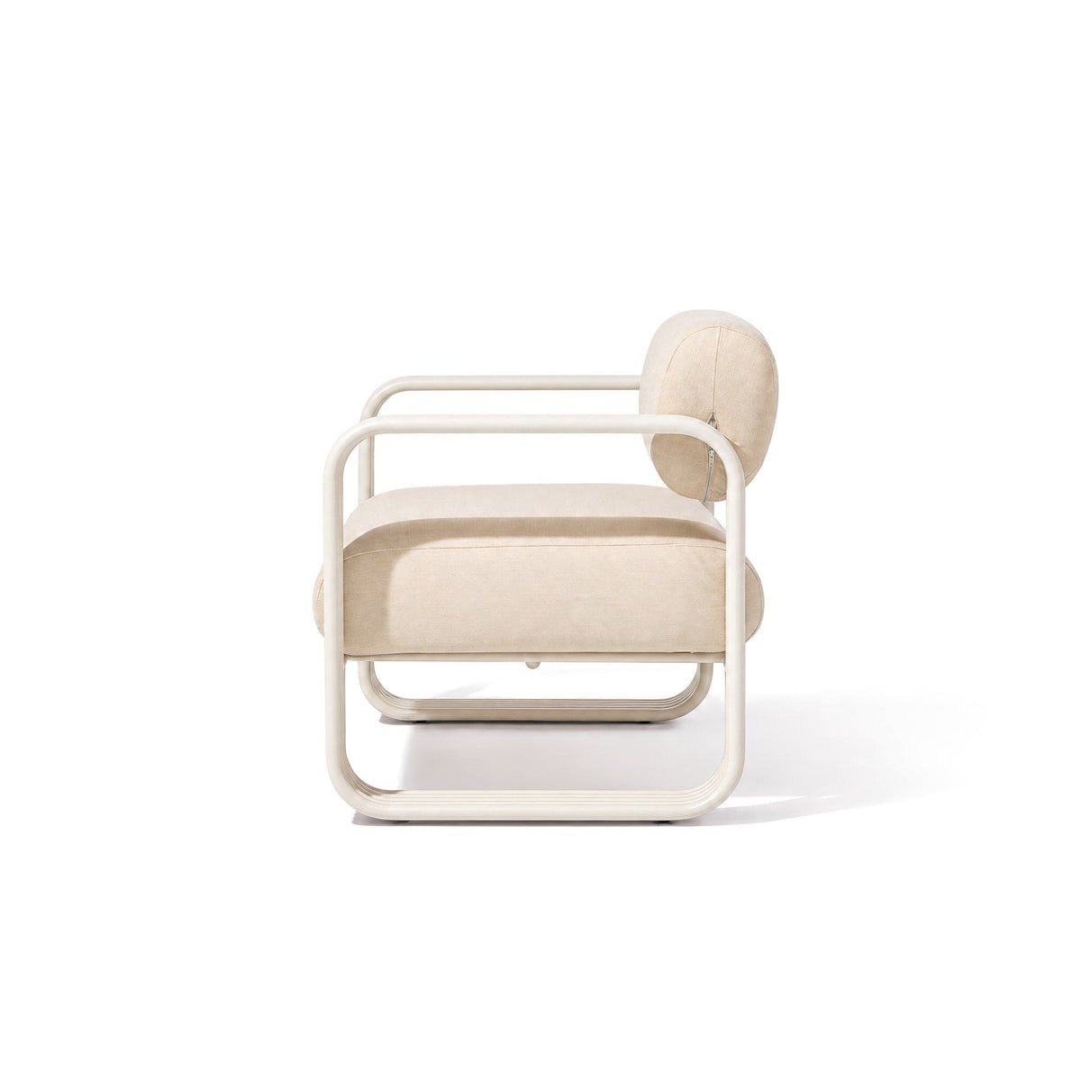 Contini Accent Chair in Tiki Natural | Antique White Frame Contini Accent Chair Kit Business & Pleasure Co Aus