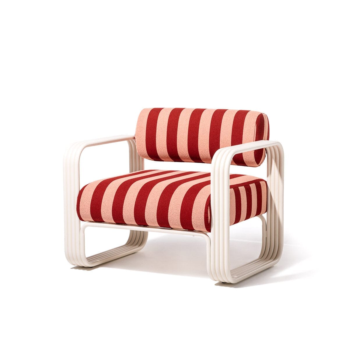 Product image of The Contini Accent Chair Slip Cover Set - Terry Terracotta Stripe Contini Accent Chair Slip Cover Business & Pleasure Co Aus