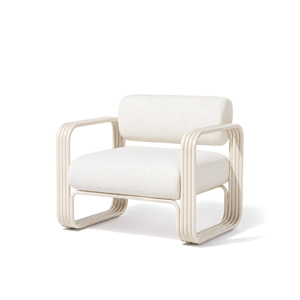 Contini Accent Chair in Boucle Antique White | Antique White Frame Contini Accent Chair Kit Business & Pleasure Co Aus
