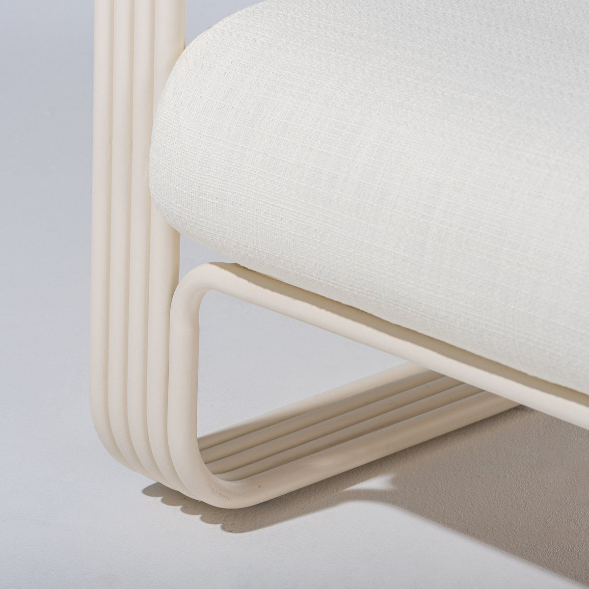 Contini Accent Chair in Boucle Antique White | Antique White Frame Contini Accent Chair Kit Business & Pleasure Co Aus