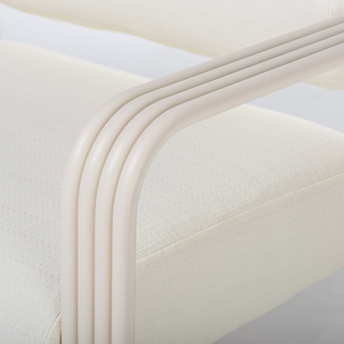 Contini Accent Chair in Boucle Antique White | Antique White Frame Contini Accent Chair Kit Business & Pleasure Co Aus