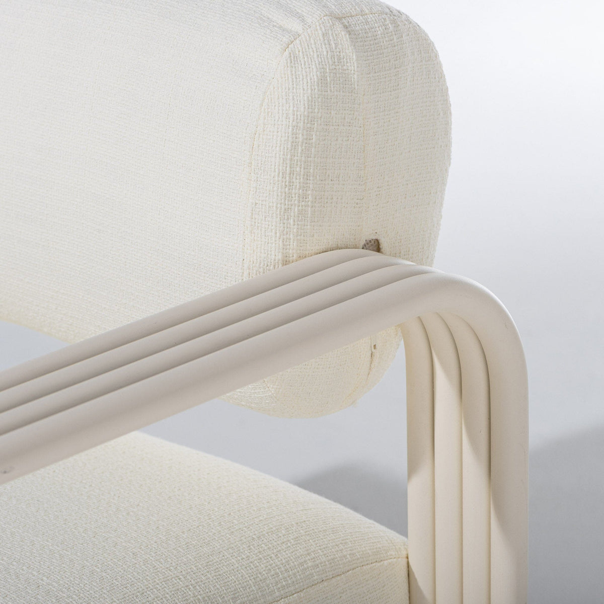 Contini Accent Chair in Boucle Antique White | Antique White Frame Contini Accent Chair Kit Business & Pleasure Co Aus