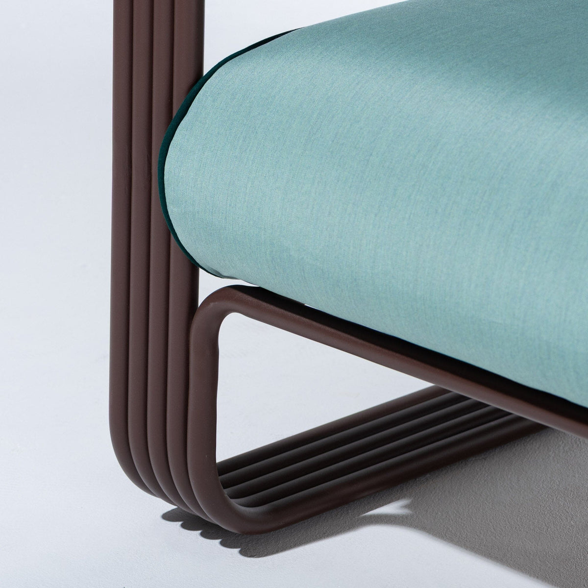 Contini Accent Chair in Rivie Green | Merlot Frame Contini Accent Chair Kit Business & Pleasure Co Aus