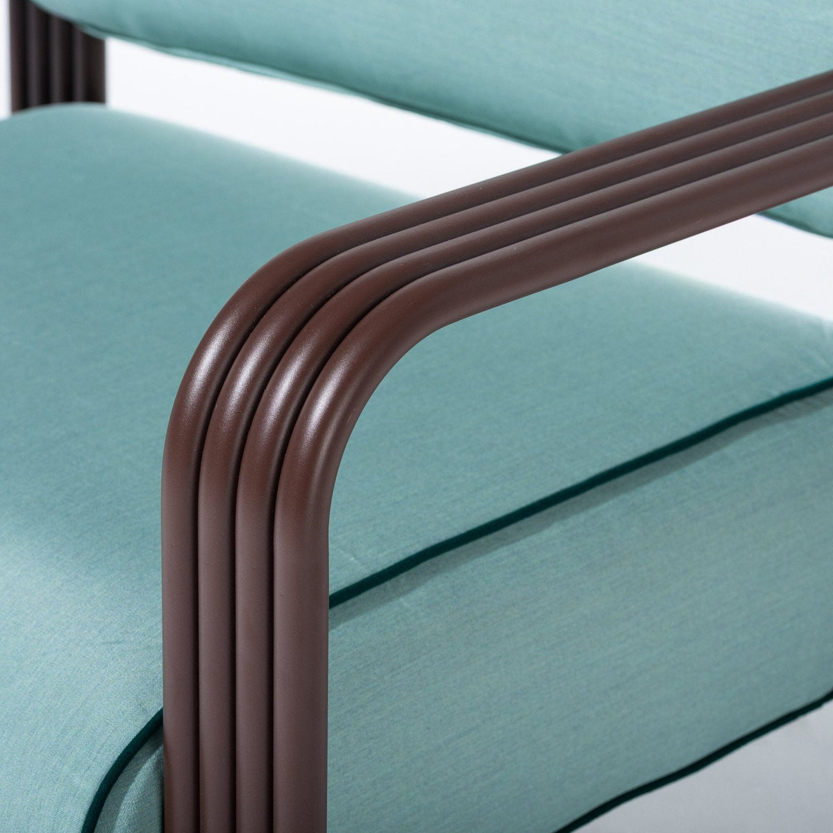 Contini Accent Chair in Rivie Green | Merlot Frame Contini Accent Chair Kit Business & Pleasure Co Aus