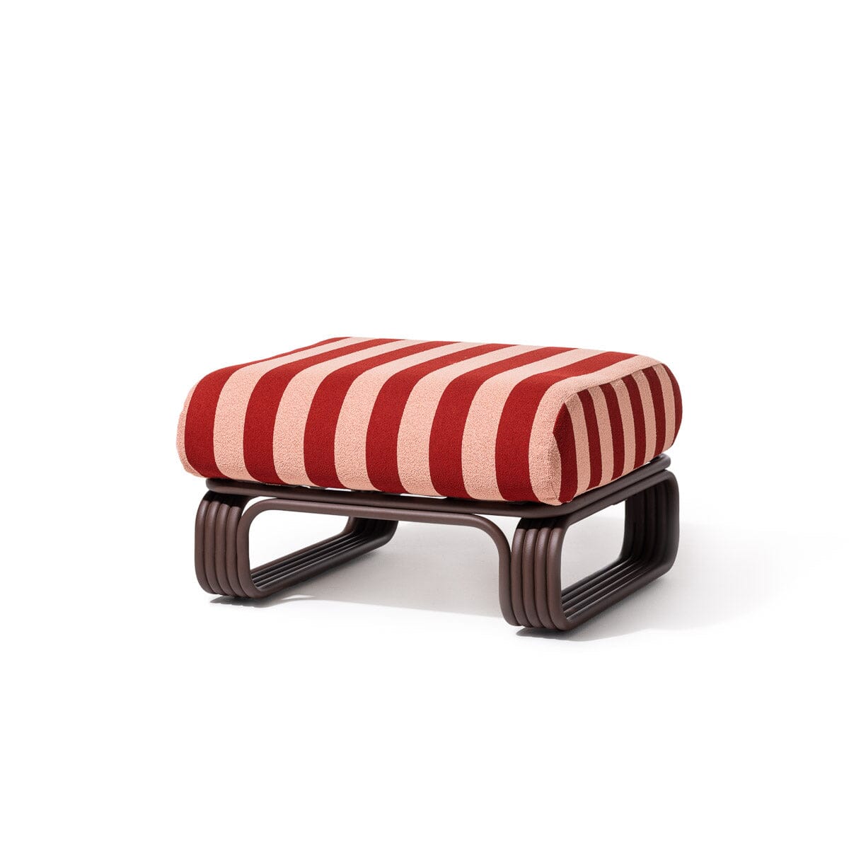 Product image of Contini Ottoman Kit - Merlot & Terry Terracotta Stripe Contini Ottoman Kit Business & Pleasure Co Aus