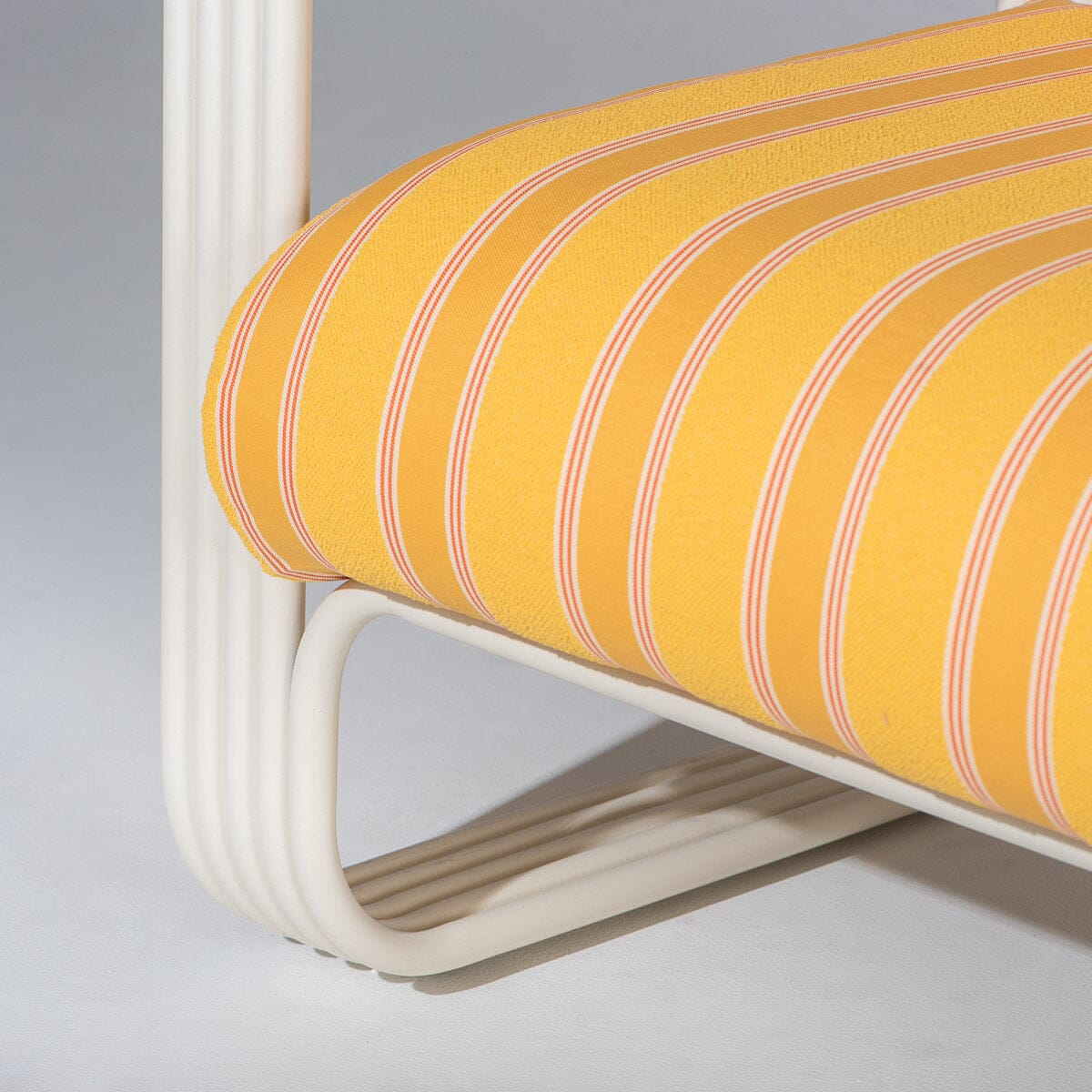 Contini Sofa Kit Bistro Papaya Stripe | Antique White Frame Contini Sofa Kit Business & Pleasure Co Aus