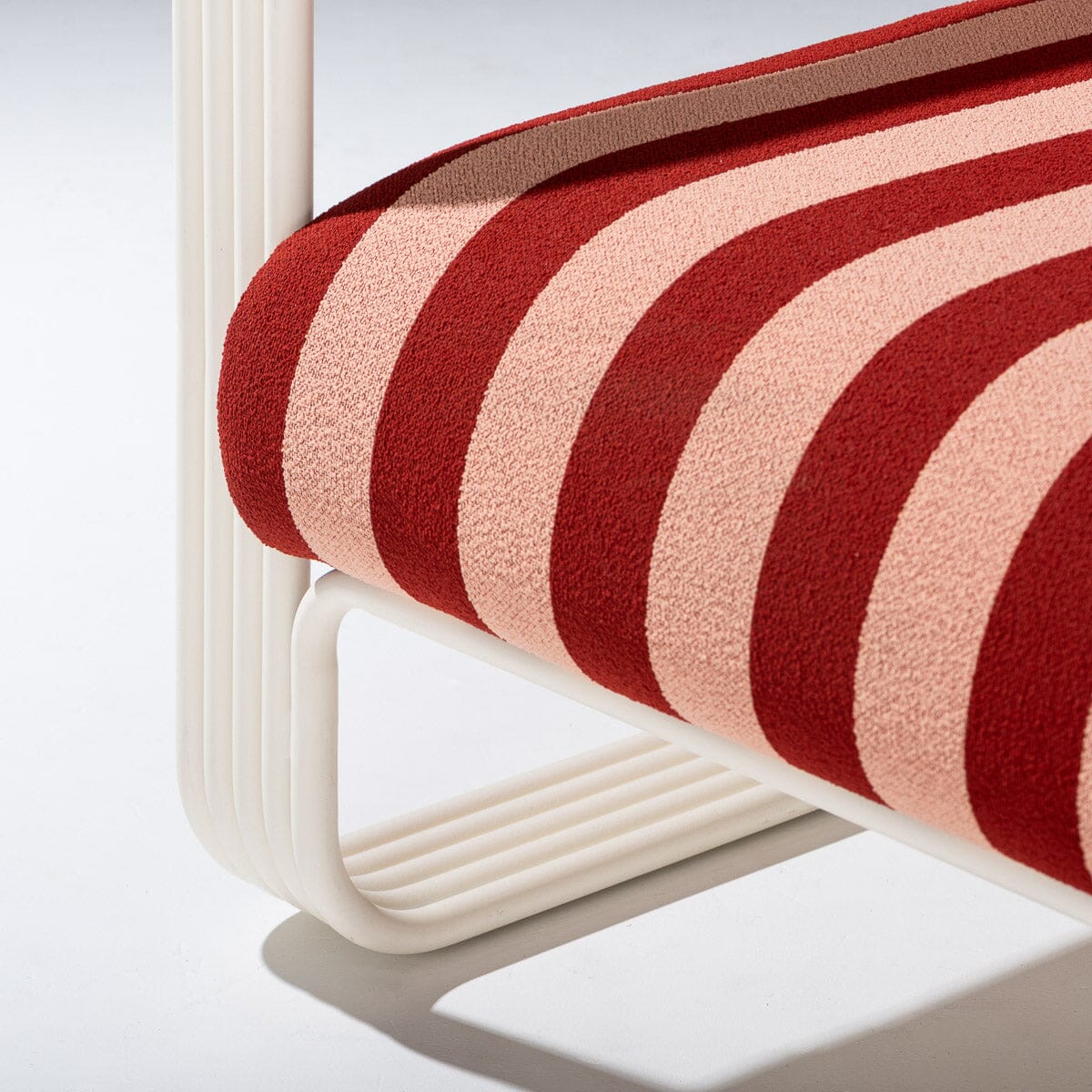 Contini Sofa in Terracotta Stripe | Antique White Frame Contini Sofa Kit Business & Pleasure Co Aus