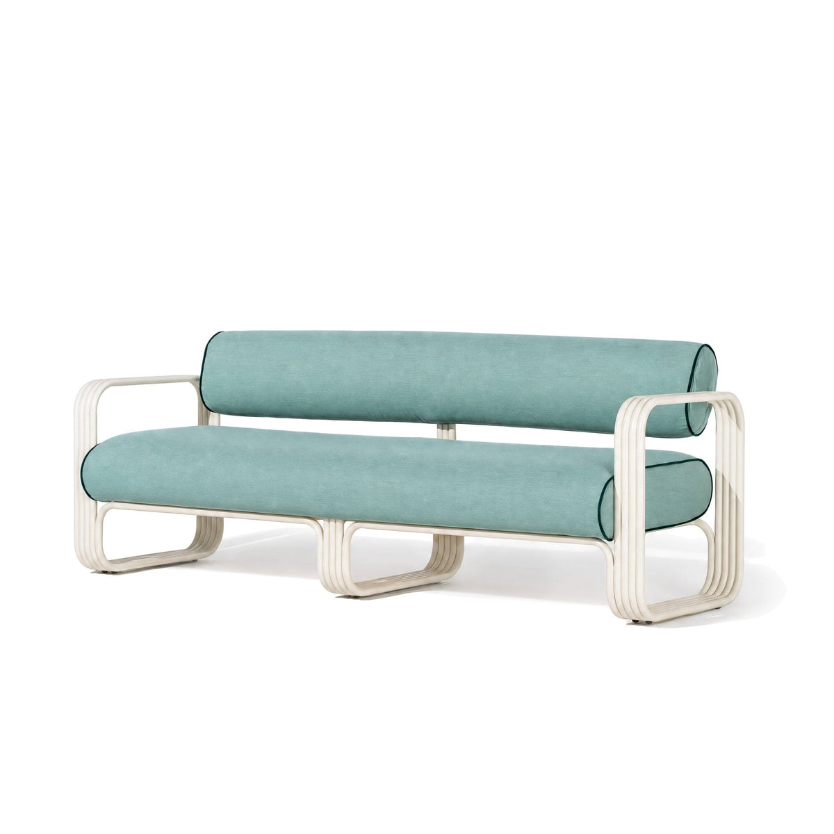Contini Sofa Kit in Rivie Green | Antique White Frame Contini Sofa Kit Business & Pleasure Co Aus