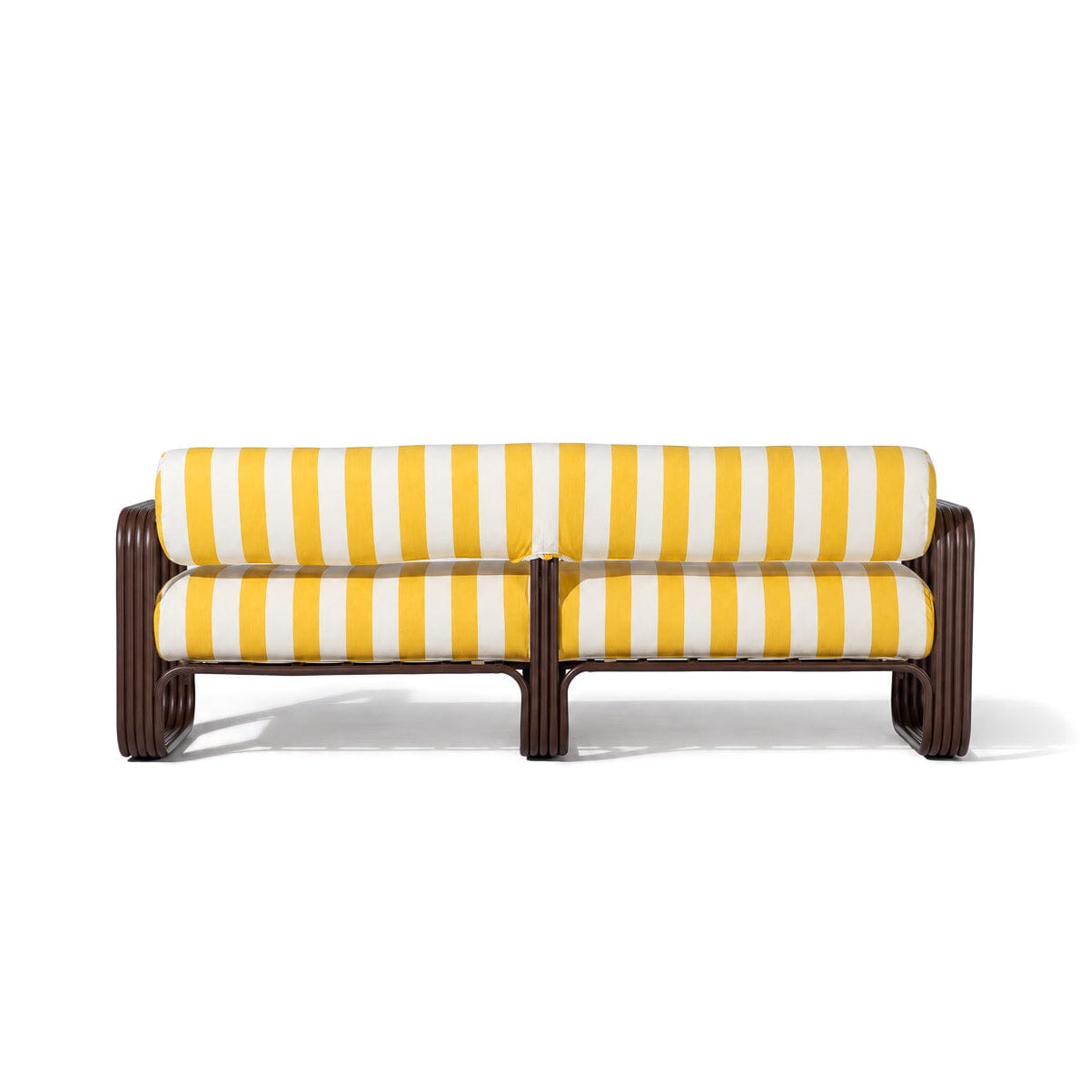 Contini Sofa Kit in Crew Mimosa Stripe | Merlot Frame Contini Sofa Kit Business & Pleasure Co Aus